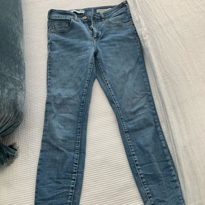 Pilcro Anthropologie skinny jeans light blue wash